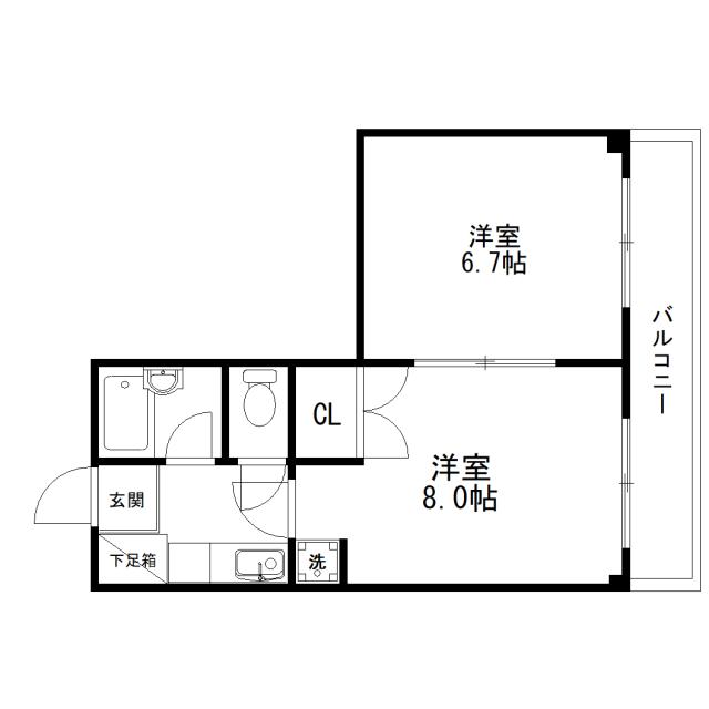 Floor plan for room 201