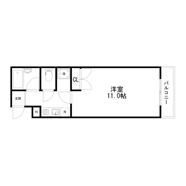 Floor plan for room 101