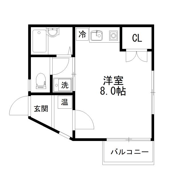 Floor plan for room 201
