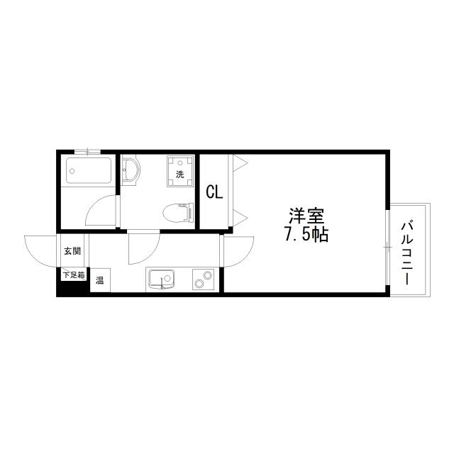 Floor plan for room 201
