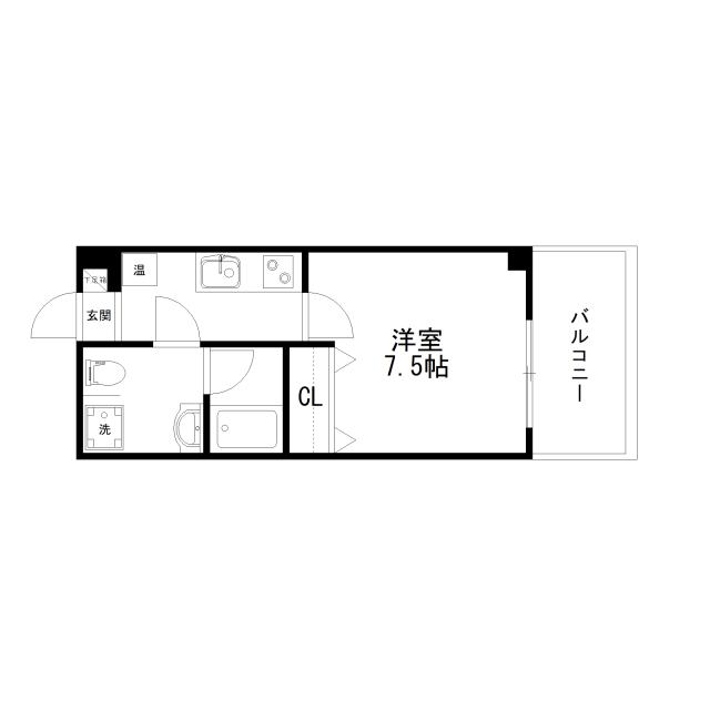 Floor plan for room 101