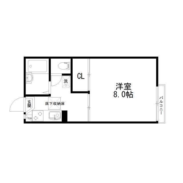Floor plan for room 203