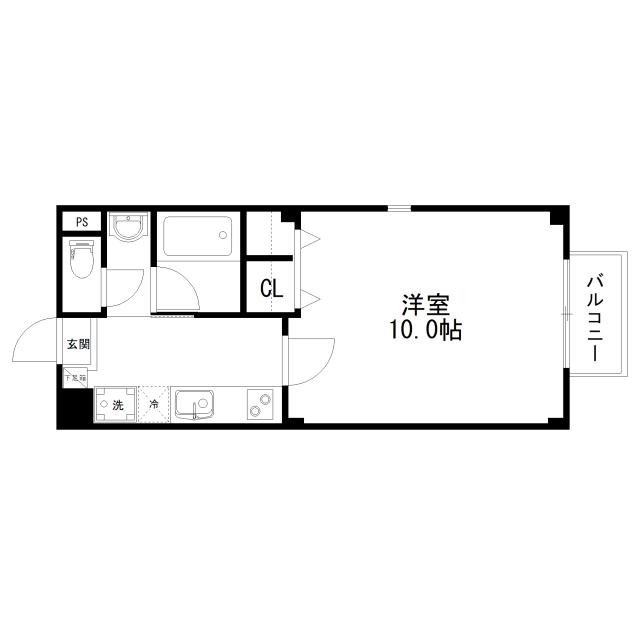 Floor plan for room 201