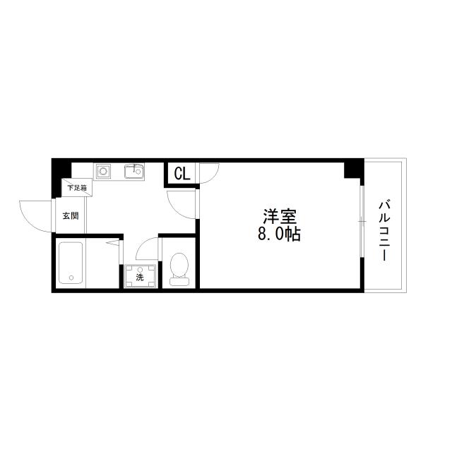 Floor plan for room 203