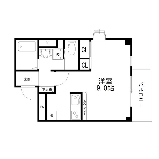 Floor plan for room 205