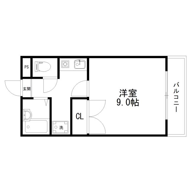 Floor plan for room 202