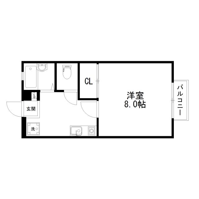 Floor plan for room 201
