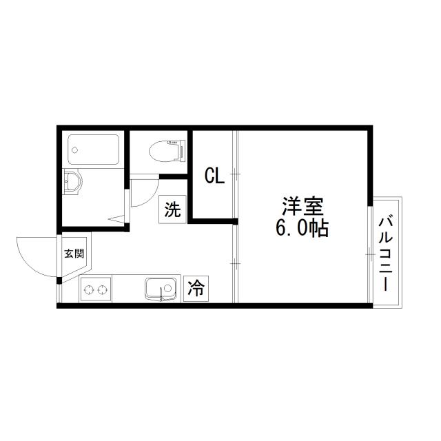 Floor plan for room 202