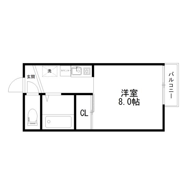 Floor plan for room 105
