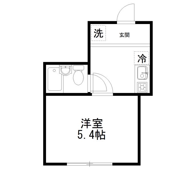 Floor plan for room 205