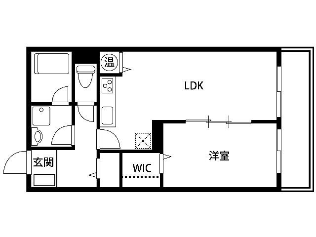Floor plan for room 203