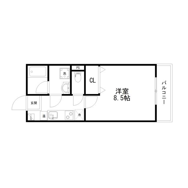 Floor plan for room 101