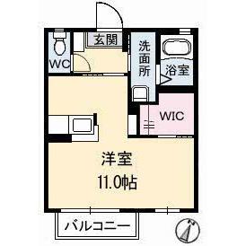 Floor plan for room 203