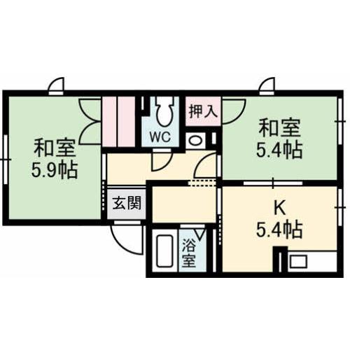 Floor plan for room 201