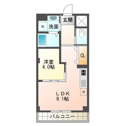 Floor plan for room 105