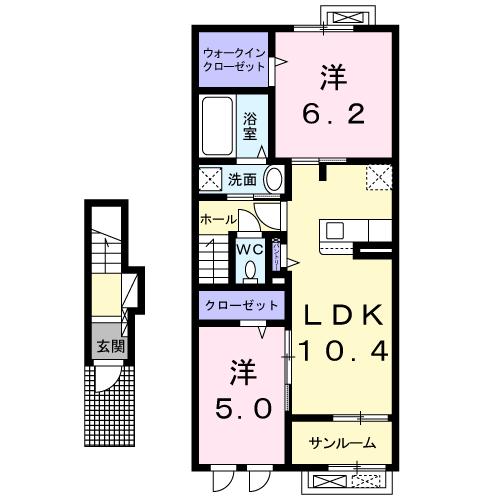 Floor plan for room B203