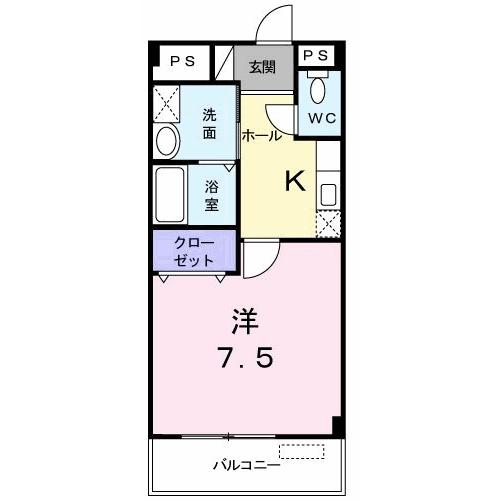 Floor plan for room 201
