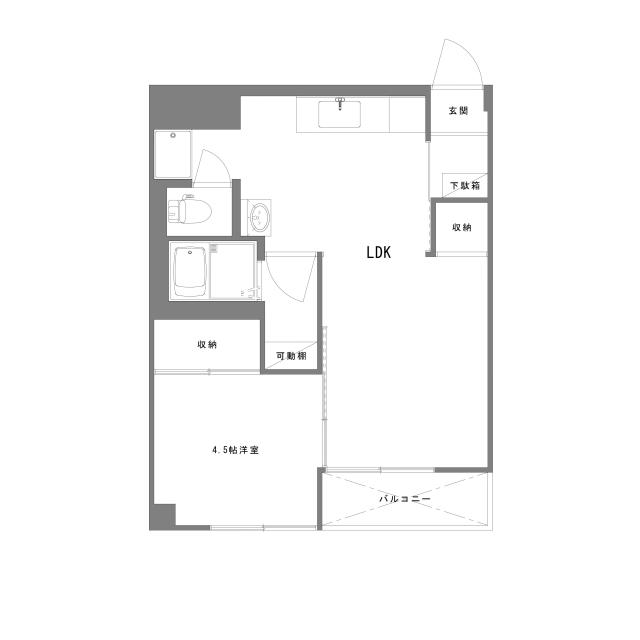 Floor plan for room 202