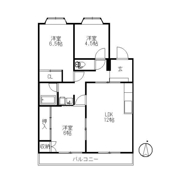 Floor plan for room 105