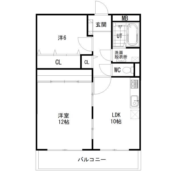 Floor plan for room 107