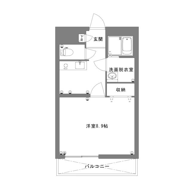 Floor plan for room 101