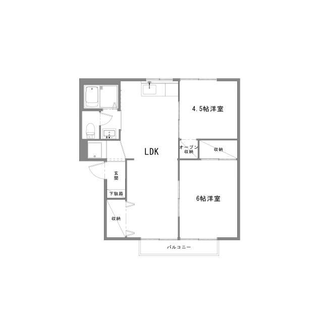 Floor plan for room 206