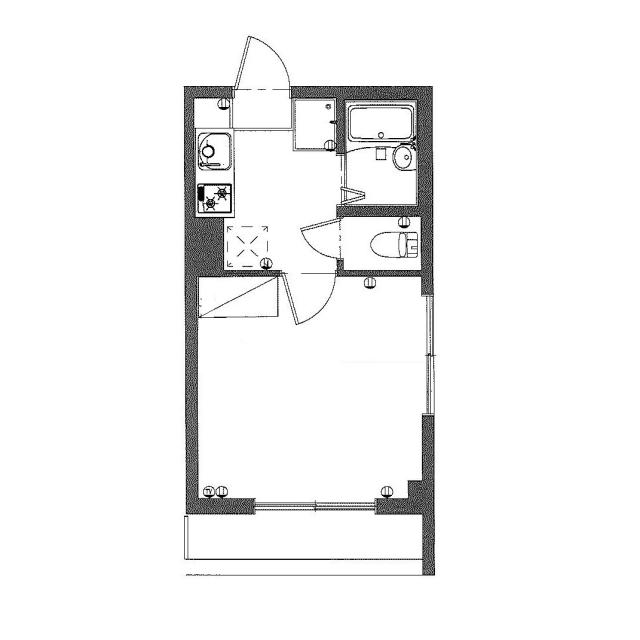 Floor plan for room 201