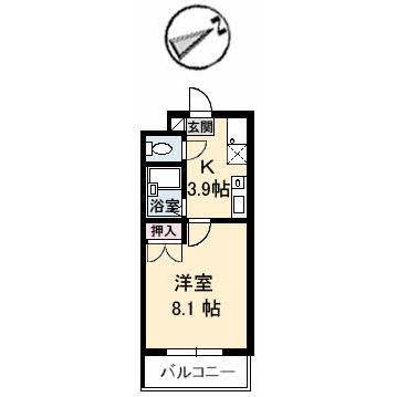 Floor plan for room 105