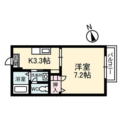 Floor plan for room 201