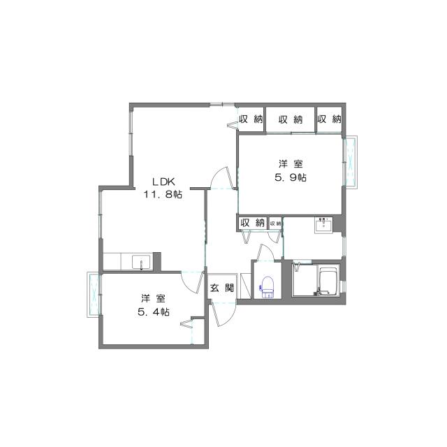 Floor plan for room 102
