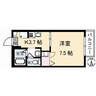 Floor plan for room 102
