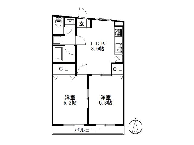 Floor plan for room 202