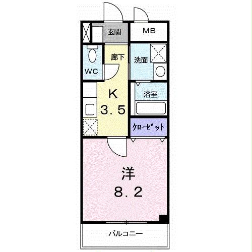 Floor plan for room 206