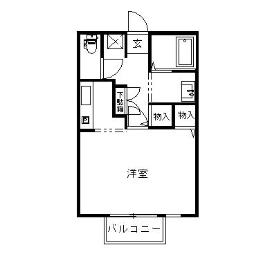 Floor plan for room 105
