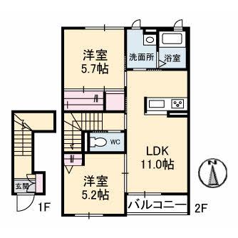 Floor plan for room 202