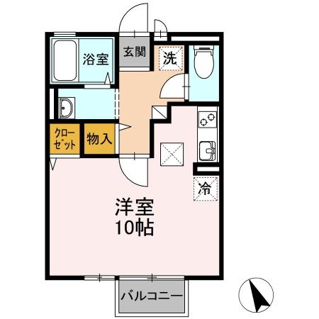 Floor plan for room 105