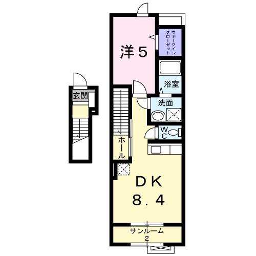 Floor plan for room 203