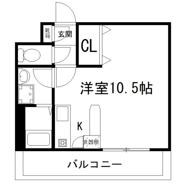 Floor plan for room 206