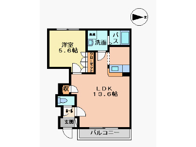 Floor plan for room 105