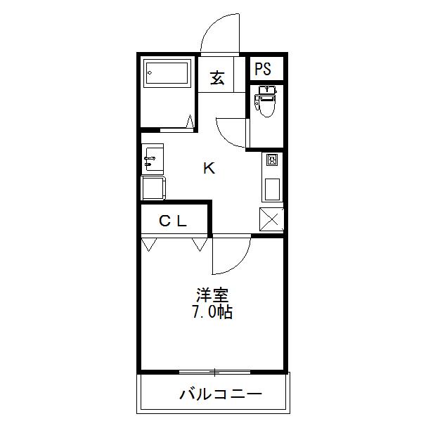 Floor plan for room 107
