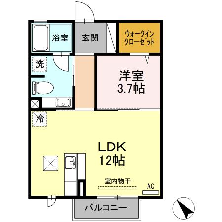 Floor plan for room 202