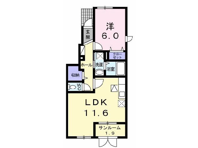 Floor plan for room 101
