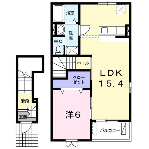 Floor plan for room 203