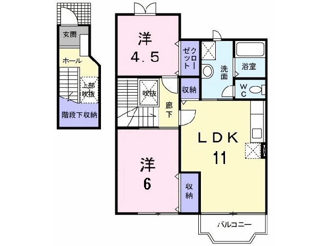 Floor plan for room 201