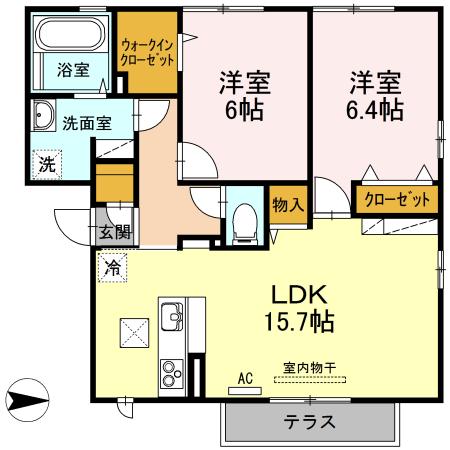 Floor plan for room 105