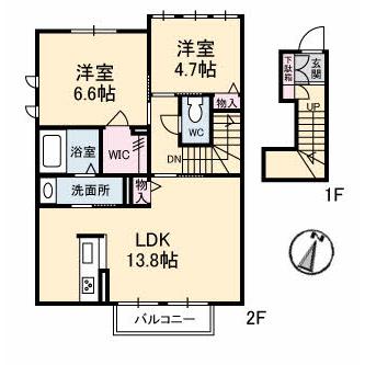 Floor plan for room 205
