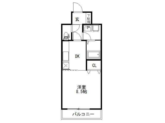 Floor plan for room 203