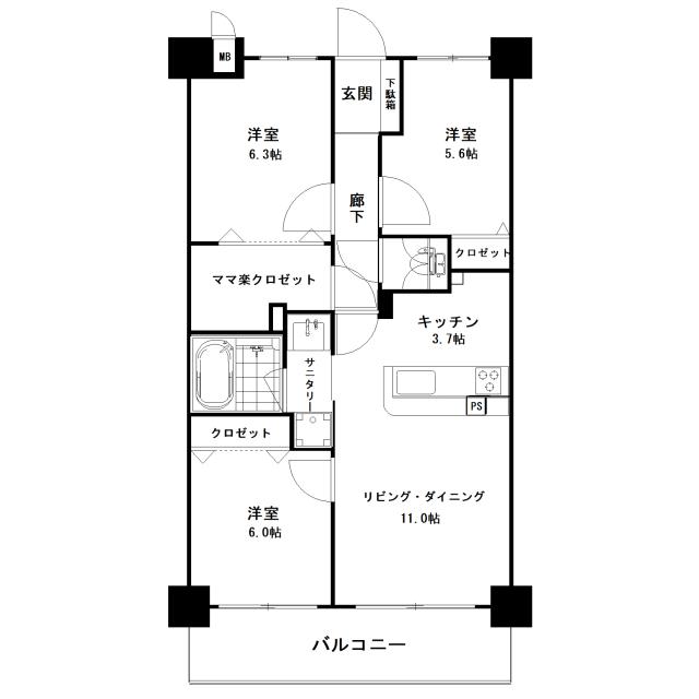 Floor plan for room 1003