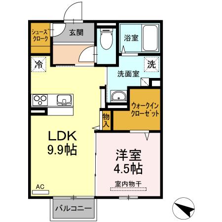 Floor plan for room 102