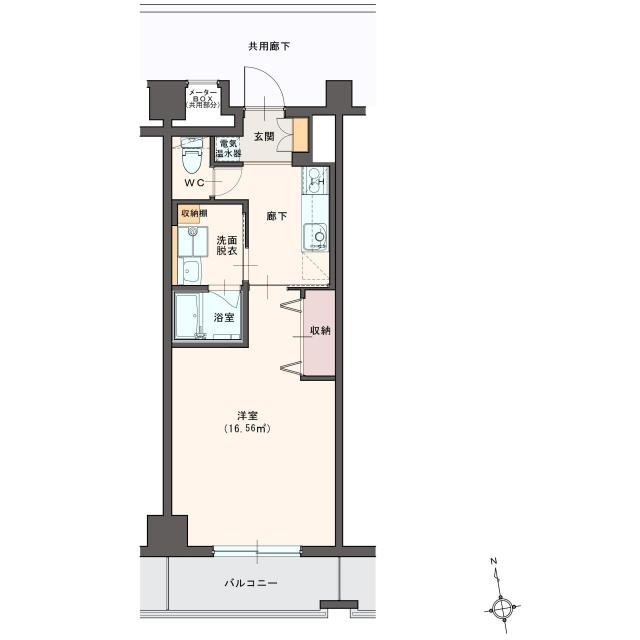 Floor plan for room 307